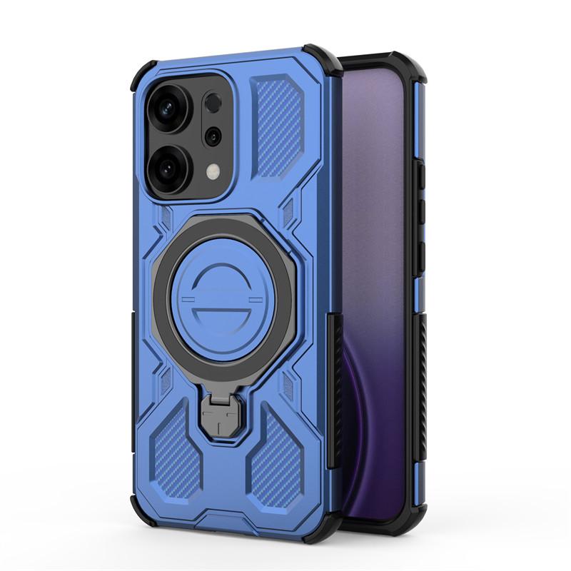 Чехол для OPPO Reno14 Чехол-держатель для OPPO Reno14 Магнитный Беспроводная зарядка Бампер Защитный Чехлы для телефона На Reno 14 Funda