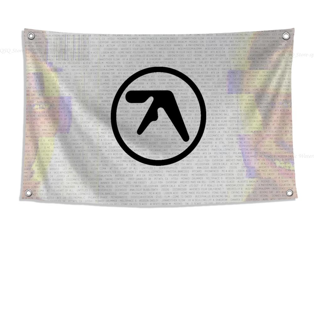 1 шт. Флаг Aphex Twin Richard D James Флаги и Баннеры Четырехдырочный Флаг Полиэстер Декор для улицы Эстетика комнаты