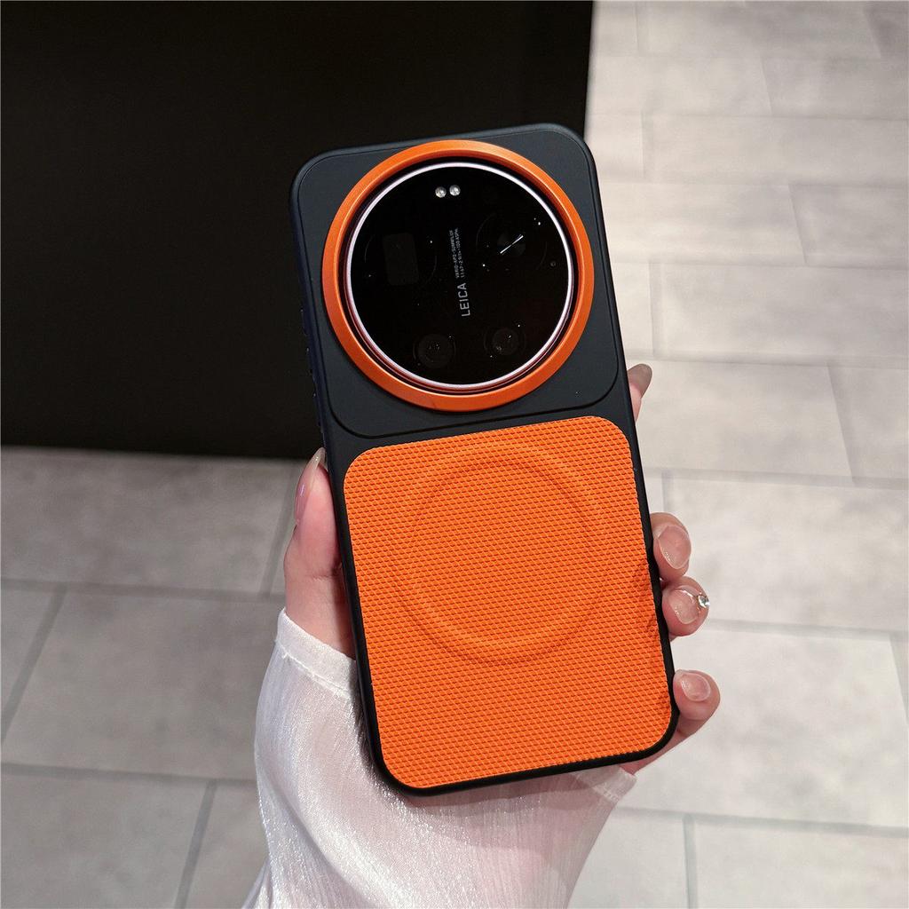 Для Xiaomi 17 Ultra Чехол Жесткий ПК Новый Встроенный Магнитный Матовая Кожаная Текстура Противоударный Чехол для Телефона Для Xiaomi 17 Ultra 5G Корпус