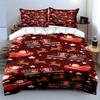 Christmas Floral Pattern Bedding Set Bedding set (1 duvet cover, 2 pillowcases, duvet not included)