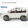 1:32-масштабная модель автомобиля Lexus LX570 для бездорожья из сплава, литая под давлением, металлическая игрушка-автомобиль с откатным механизмом со звуком и светом, 6 открытых дверей для детей, коллекция подарков для взрослых