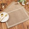 Long-lasting Placemats Bohemian Jute Heat-Insulating Wear-Resistant Stain-Proof Mats Reusable Wear-resistant Heat-Resistant Pads for Tables,