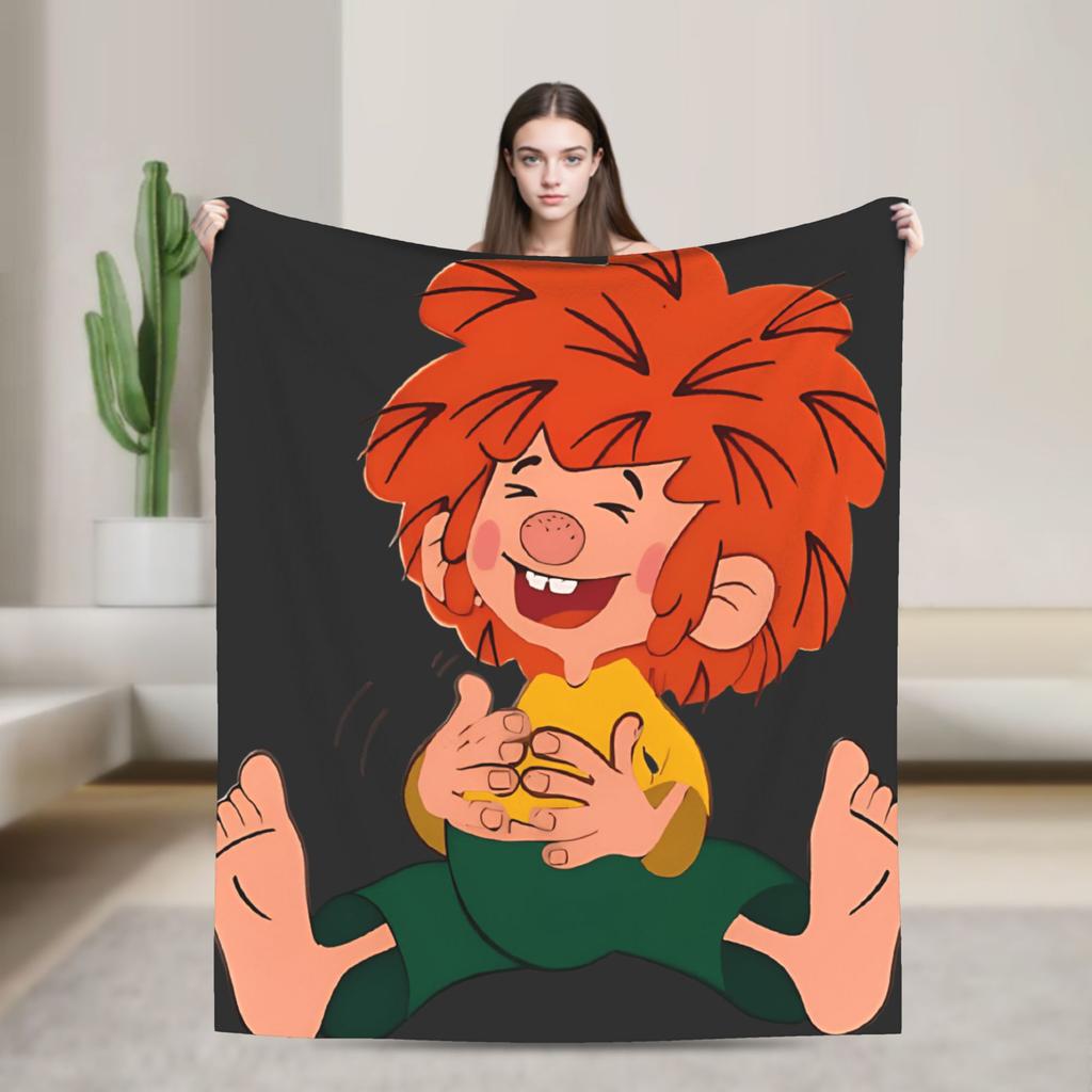 Warm Soft BlanketsGirls Boys Decorative P-Pumuckl Bedding Throws Flannel Bedspread For Couch Chair Fluffy Sofa Bed Cover