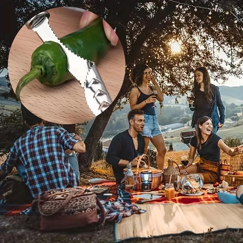 Stainless Steel Chili Pepper Corer Bitter Melon Chili Pepper Seed Remover Coring Knife Vegetable Cutter Kitchen Items