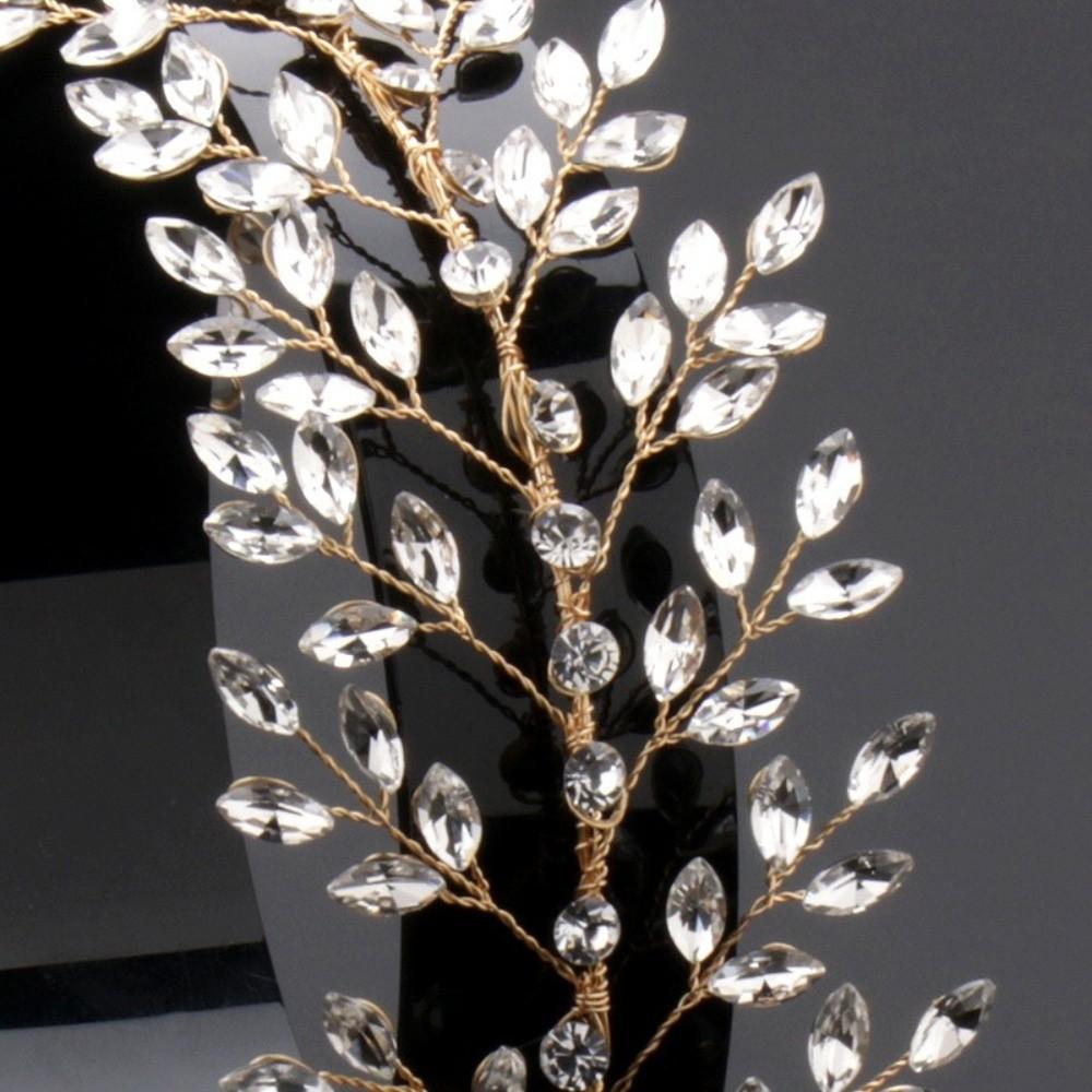 Стразы Свадебная Повязка на Голову Ручной Работы Свадебные Аксессуары для Волос Свадебные Головные Уборы Подарок для Женщин