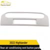 22 Highlander Stainless Steel Rear AC Vent Button Switch Trim
