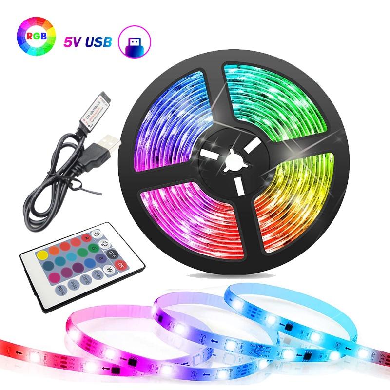 RGB LED Light Bar USB Infrared 24 Key Remote Control Light with 5050 Bluetooth Control TV Computer Background Light