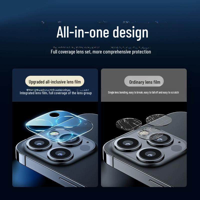 Ударопротектор линз для моделей iPhone, включая 16, 15 Plus, 14 Pro Max и 13/12 заднюю камеру