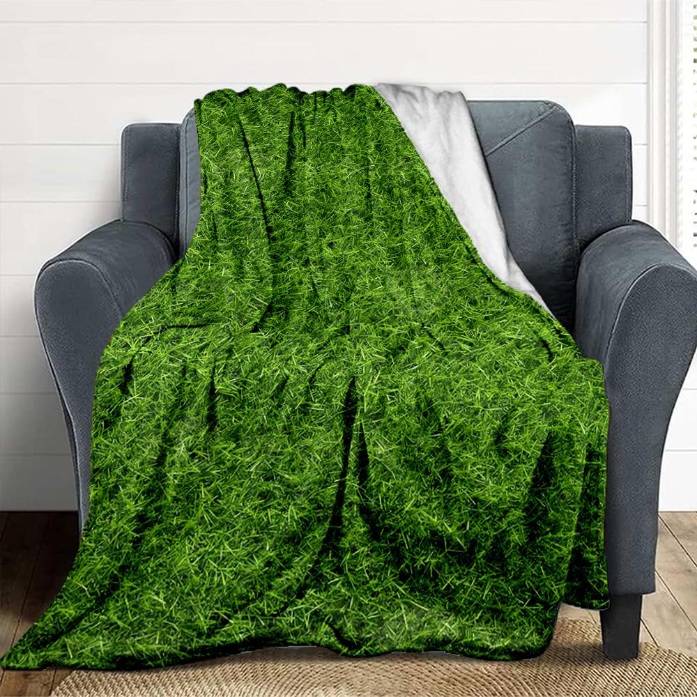 Grass Field Flannel Blanket Throw Blanket Soft Warm Sofa Bed Camping home Decor Unique Christmas Gift C9261499