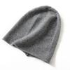 New Autumn and Winter Women's Solid Color Rolled Simple and Laid Back Style Warm Headpiece Knitted Cap