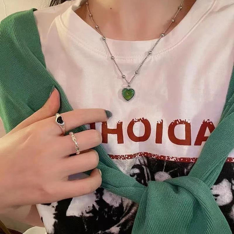 Ожерелье с подвеской «Любовь обесцвечивания», эмоциональное чувствительное ожерелье из нержавеющей стали, цепочка из бисера, подарочные ювелирные изделия, новая мода