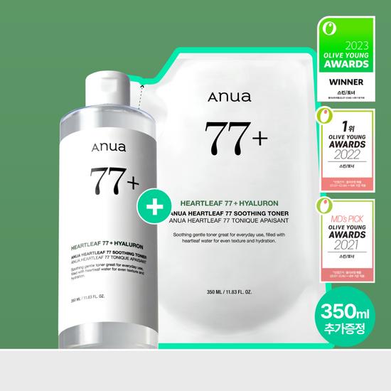 Anua Houttuynia cordata 77 Успокаивающий тоник 350 мл специальный (+350 мл сменная упаковка)