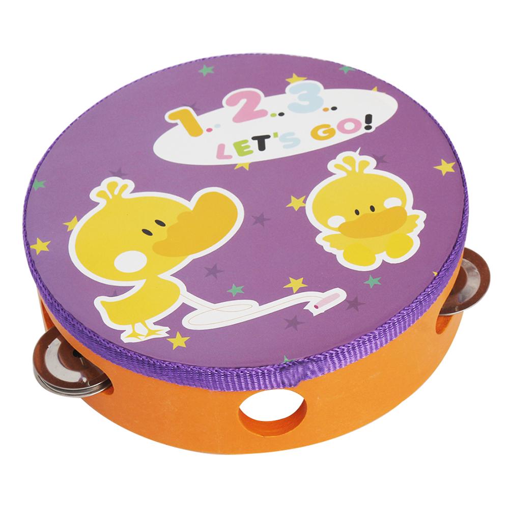 6-дюймовый ручной перкуссионный барабан с бубном и 4 наборами джинглов для детей