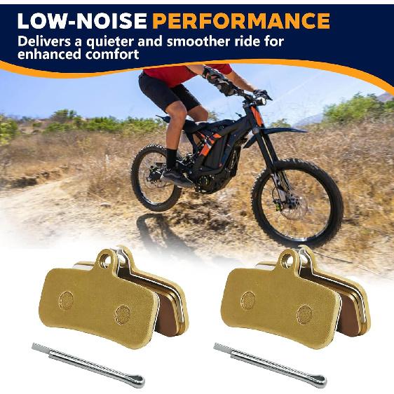4-Pack Front and Rear Disc Brake Pads Replacement for Surron Light Bee X/S, Segway X160 X260, Talaria Sting R MX3 MX4 Electric Dirt Bike Parts