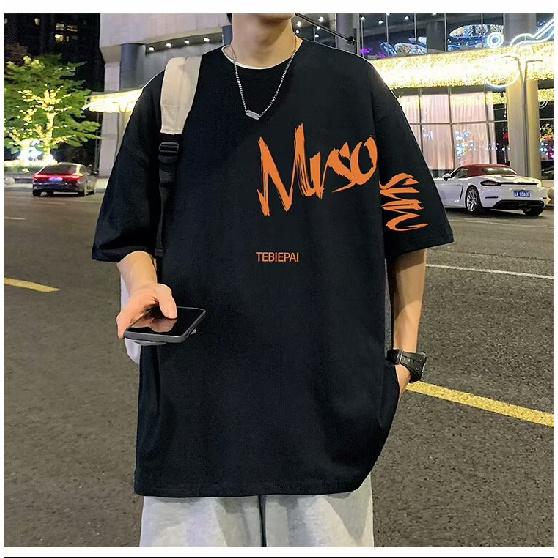 Новая футболка с коротким рукавом, мужская летняя футболка в корейском стиле, модный простой топ с коротким рукавом, свободная повседневная футболка в гонконгском стиле