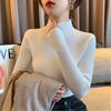 Autumn and Winter Women's Knitwear Slim Long-sleeved Inner Sweater Half-high Neck Black Versatile Bottoming Shirt