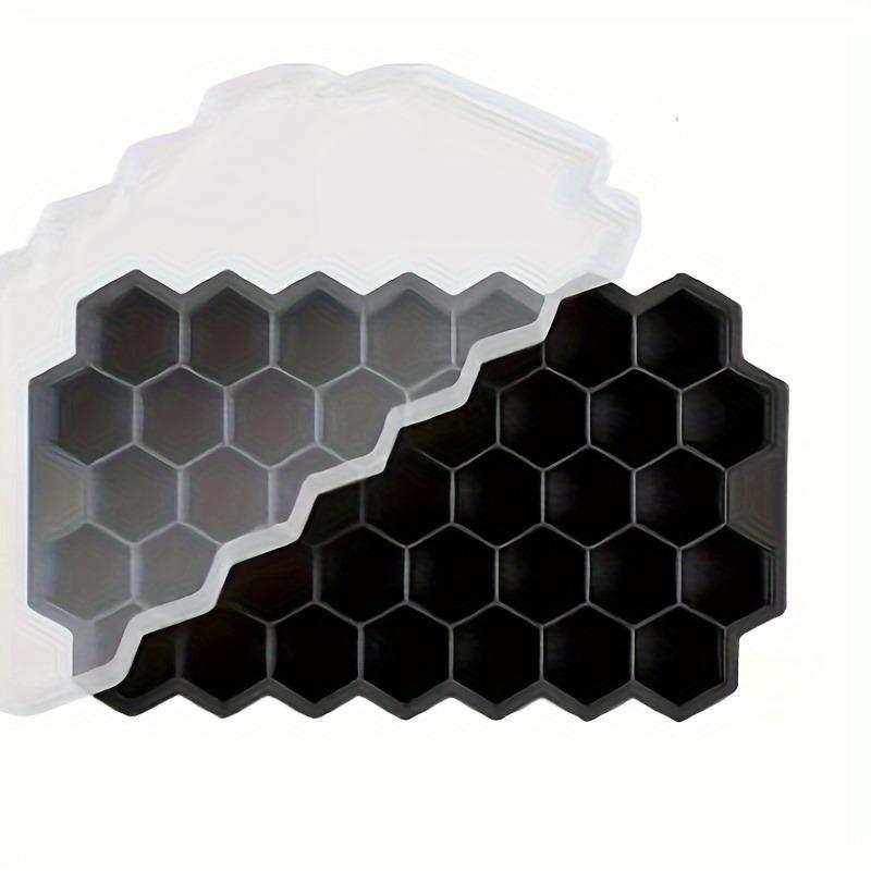Ice Cube Mold, Silicone Honeycomb Ice Cube Tray with Lid, Ice Cube Tray Met , Afneembaar Deksel, Easy-Release Siliconen