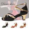 Профессиональная женская обувь для бальных танцев, домашняя обувь для латинских танцев, сальса, средний каблук 5 см