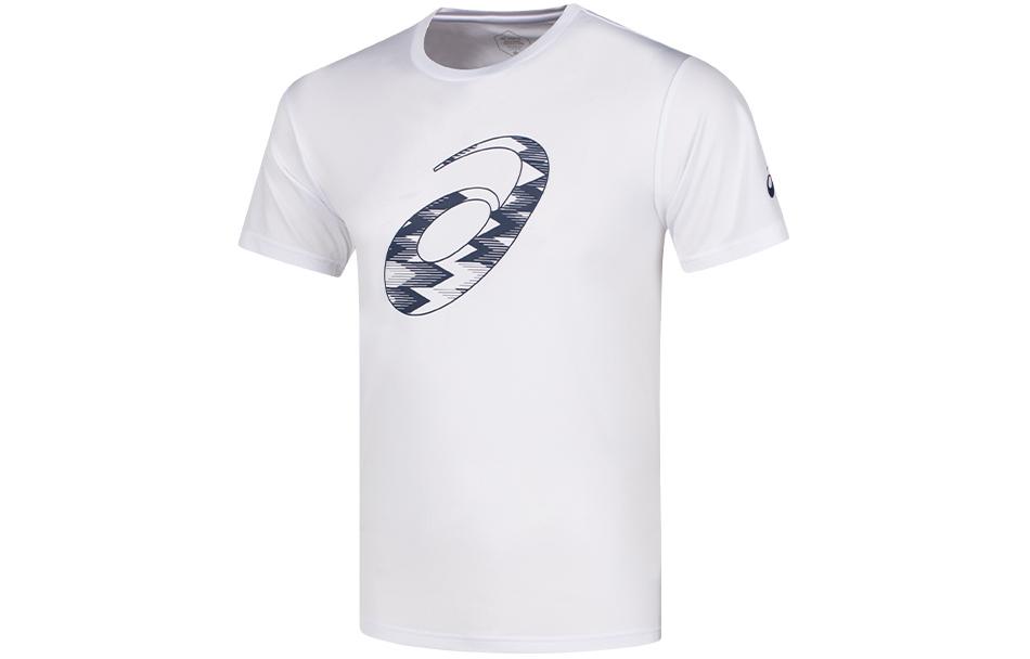 ASICS Men Running T Shirts Men's White Crew Neck Moderate 2031E615-100