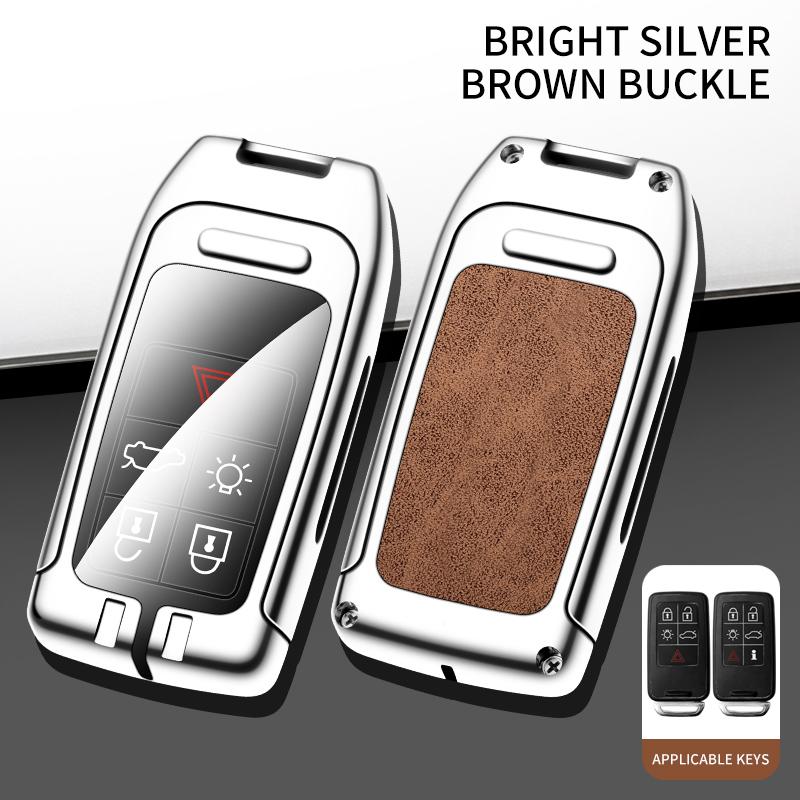Новый чехол для дистанционного ключа из цинкового сплава, кожаный защитный чехол для Volvo XC60 V60 S60 S80 XC70 V40, автомобильные аксессуары для интерьера