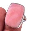 Кольцо из чистого серебра 925 пробы с натуральным розовым опалом, размер 10, S1H98