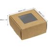 PATIKIL 3,3"x3,3"x1,4" Бумажная коробка для мыла с окном, 20 штук Коробки для домашнего мыла Квадратные подарочные упаковочные коробки на день рождения Рождество DIY поделки,