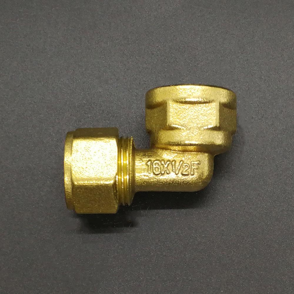 1216 1418 1620 2026 2632 PEX-AL-PEX 1/2" 3/4" 1" Латунный Угольник 90 градусов с наружной/внутренней резьбой, Трубный фитинг-переходник для солнечного напольного отопления