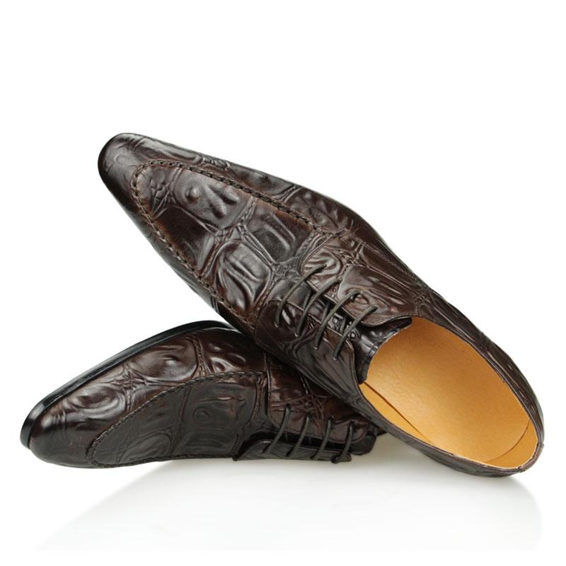 Модная Роскошная Мужская Кожаная Обувь Ручной Работы Дерби Принты Крокодиловой Кожи Мужская Кожаная Повседневная Обувь Офисная Платье Индивидуальный Сервис
