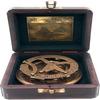 7.62 Cm Brass Sundial Compass A Unique Gift of Elegance with Sundial Clock, Ship Replica Watch, Wooden Box