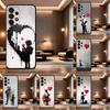 Graffiti B-Banksyes Artist  Phone For Samsung Galaxy A53,31,52,72,41,22,73,32,71,Note,J7,8,9,5G Soft Black Silicone Case