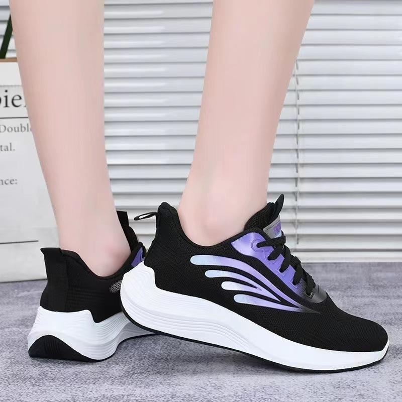 2025 Women's Flying Woven Shoes Women's Mesh Shoes Breathable and Comfortable Women's Shoes Trendy Fashion Casual Women's Shoes Mesh Running Shoes