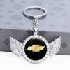 dbmxsr1 Diamond Car Badge Keyrings Fashion Key Chain Accessories for Chevrolet Captiva Spark Aveo Matiz Cruze S10 Sail Trax Tahoe Malibu