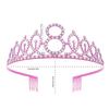 Короны принцесс из сплавов с регулируемыми стразами, повязки на голову для празднования дня рождения девочек