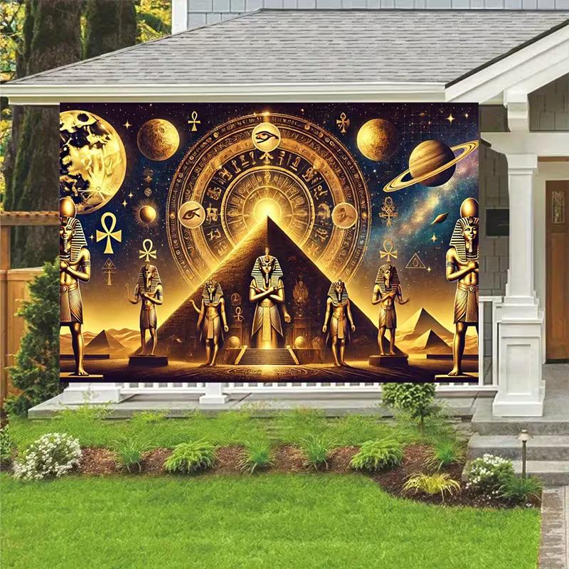2D Mystical Egyptian Night Backdrop for Photo Booth & Celebrations
