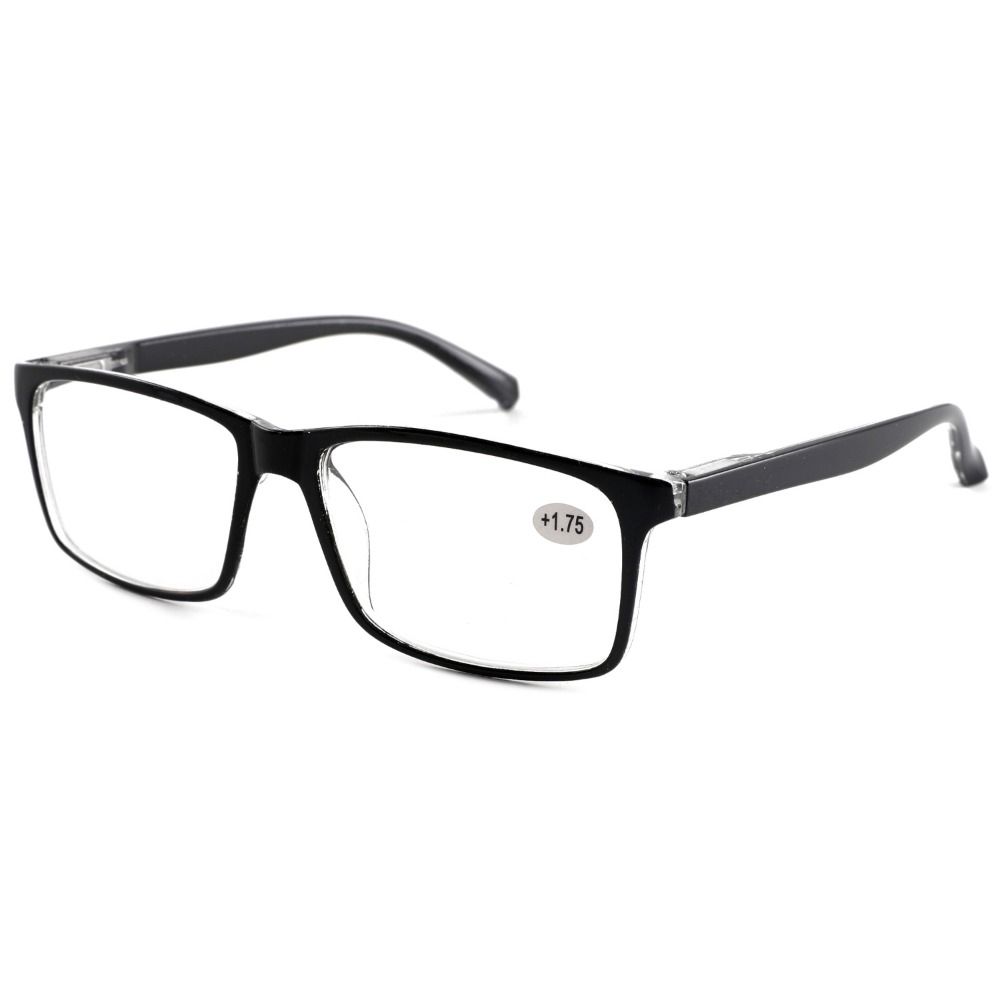 Black Blue Reading Glasses PC Anti Eyestrain Reading Glasses Portable Frame Glasses  Men and Women