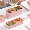Коробка для обеда 750 мл/1000 мл, легкая, удобная для переноски, двух-/трехслойная коробка для бенто для пикника, школьного офиса