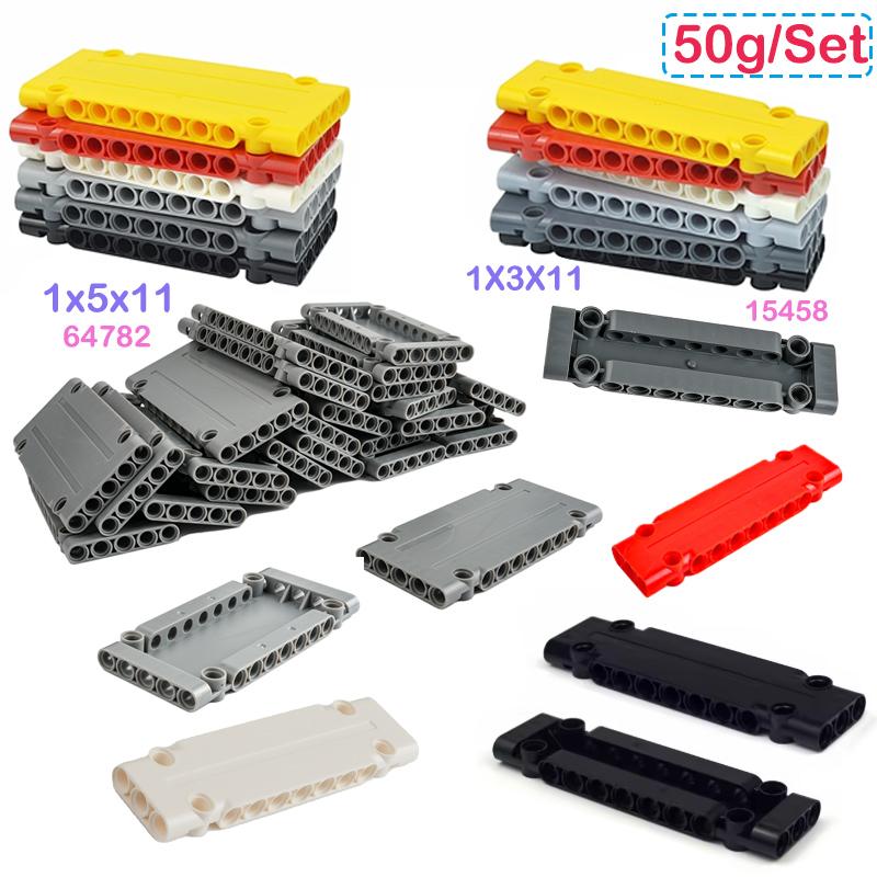 50 г/Набор Панельная Пластина 5x11x1 Отверстий MOC Строительные Блоки Технические Детали 64782 15458 1x3x11 Соединительный Кирпичик DIY Игрушки Аксессуары