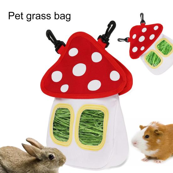 Сумка для сена для кролика большой вместимости с подвесным крючком, кормушка для морской свинки и кролика