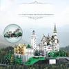 Всемирно известный архитектурный микроалмазный блок Германия Лебедь Каменный замок Снежная сцена Кирпичи Розовая модель Игрушка Нанокирпичи