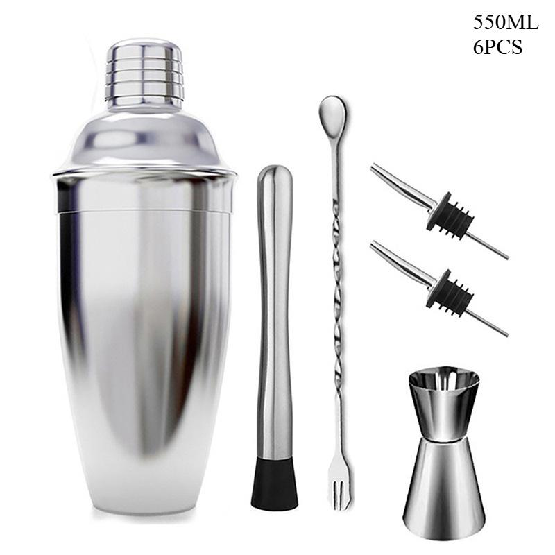 UPORS Stainless Steel Cocktail Shaker Mixer Wine Martini Boston Shaker For Bartender Drink Party Bar Tools 550ML/750ML