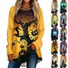 Women's Loose Round Neck Long Sleeved T-shirt Top Pullover For Halloween