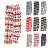 Women Pajama Pants Plush Sleep Pants Soft Elastic Waist Pajama Bottoms Patterned Pants With 2 Pockets