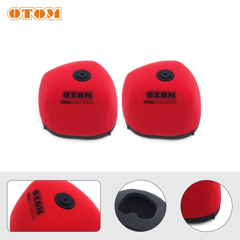 2Pcs Motorcycle Air Filter For SUZUKI RMZ250 2019-2024 RMZ450 2018-2024 Cleaner Intake Sponge Element Dual Foam Layer Protector