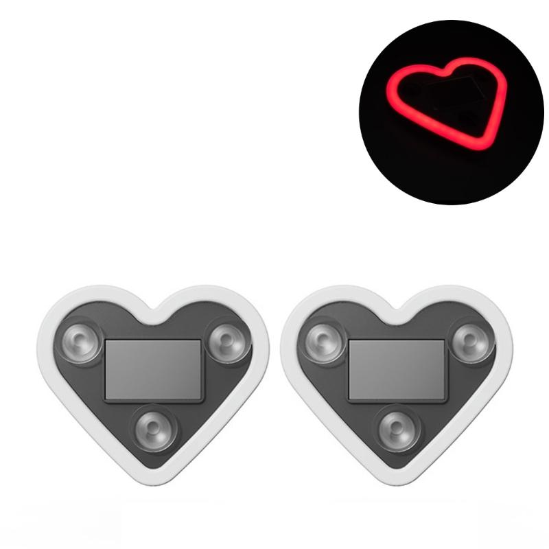 1 шт./2 шт. Солнечный автомобильный атмосферный светильник в форме сердца, декоративный светодиод для окна автомобиля с регулируемыми цветами и креплением на присоске
