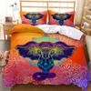 3D Bohemian Bedding Set King Queen Bed Duvet Cover Pillowcases 2/3pcs Animal Cover Set Kid Adult Gift Exotic Style