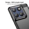 Для Motorola Edge 60 Fusion 5G Задняя крышка MOFI Матовая текстура Карбоновое волокно Мягкий ТПУ чехол