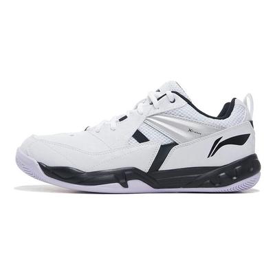 Кроссовки для бадминтона Li Ning Xiaoyu из нескользящей износостойкой ткани с низким верхом, мужские белые черные AYTM079-11