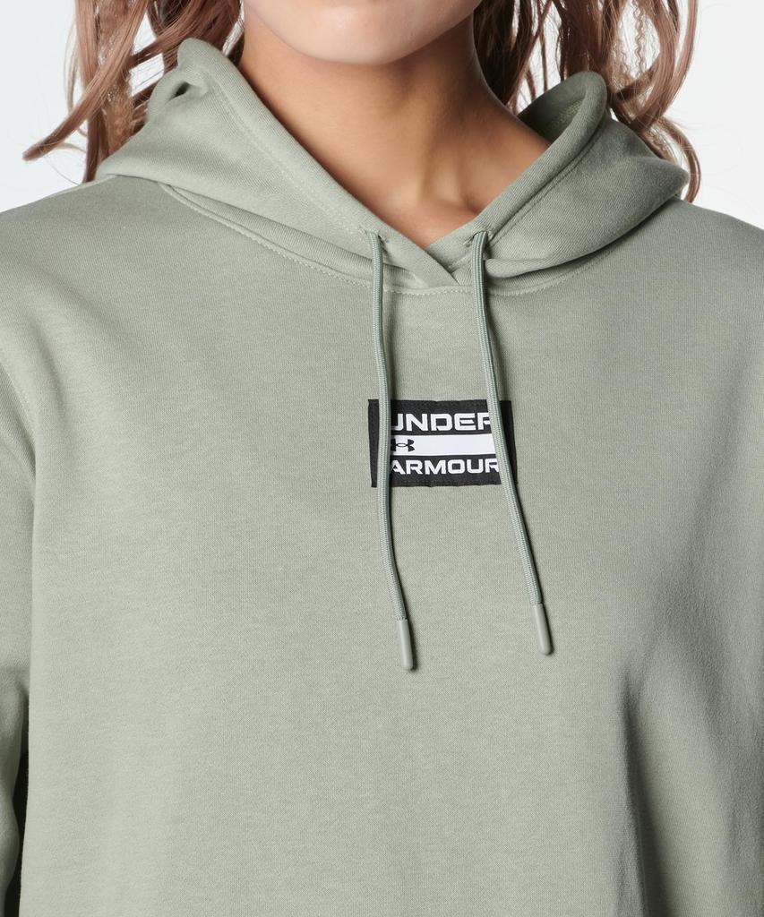 Худи оверсайз из флиса UA RIVAL Grove Green MD [Under Armour]