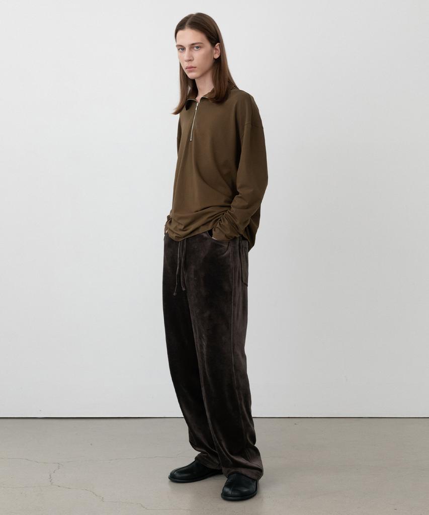 INSILENCE Velour Pants Dark Taupe
