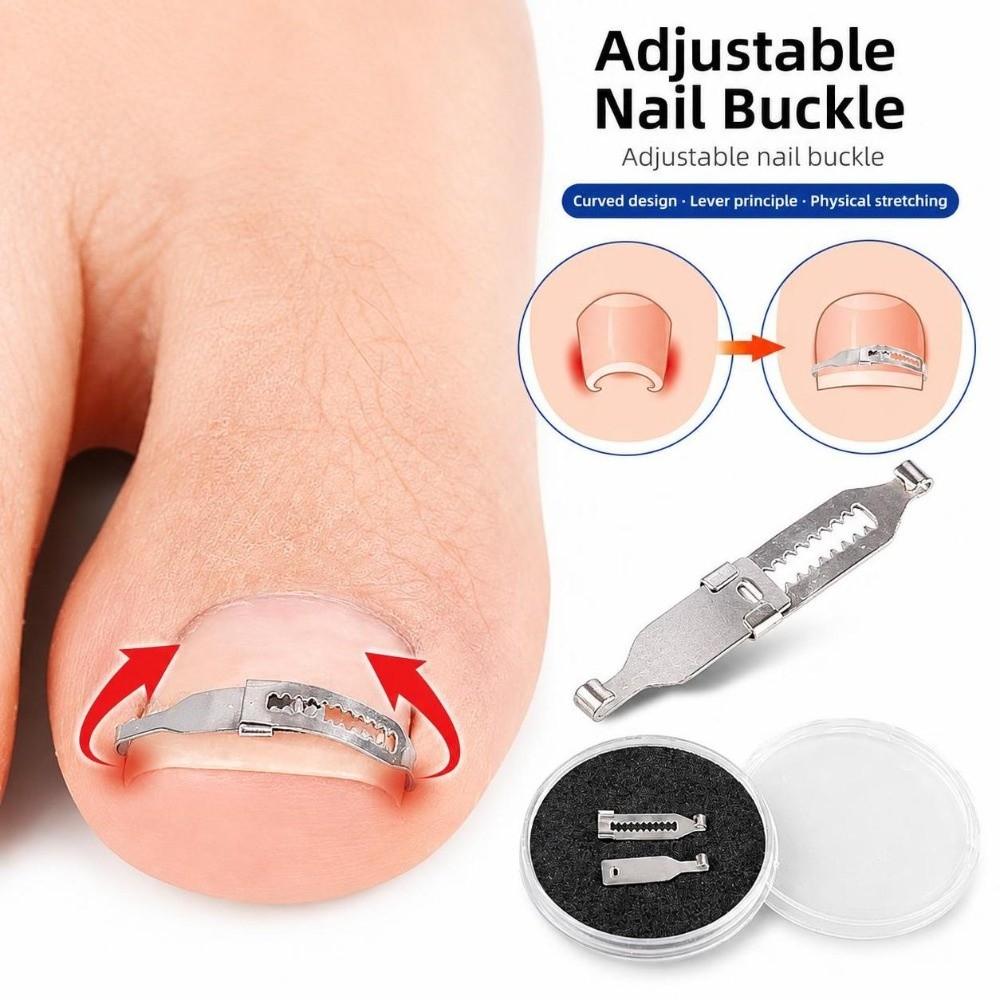 2PCS Adjustable Ingrown Toenail Corrector Stainless Curved Toenail Repair Tool Pedicure Use